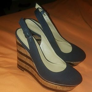 Nine west wedge shoes EUC